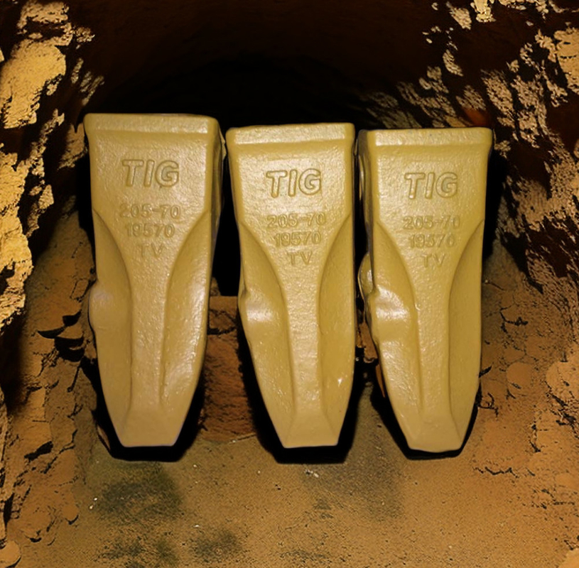 TIG δόντια 205-70-19570 κάδων βράχου δοντιών κάδων ρίψεων και σφυρηλατημένων κομματιών εμπορικών σημάτων για τη μηχανή PC200 Komatasu