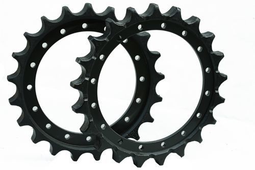 Aftermarket κίτρινο/μαύρο χρώμα ροδών αλυσσοτροχών ανταλλακτικών εκσκαφέων συστημάτων προσγείωσης